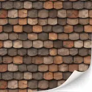 3 Sheets Self-Adhesive Roof Tiles and Shingles for Roof Shingles Brown