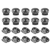 4mm Dia Plastic Cord Lock - 20Pack - Good for Drawstring Backpack - Metal Black
