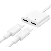 2IN1 Splitter Adapter Headphone & Charger Cable For iphone 7 8 X XR XS 11 12 13