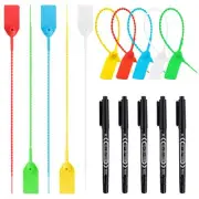 105Pcs Red Yellow Blue Green White Security Zip Ties Self-Locking Ties Plasti...