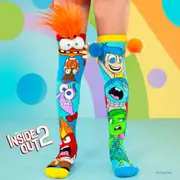 Madmia Socks Ages 6-99 One Size Fits Most - INSIDE OUT 2 Novelty Socks