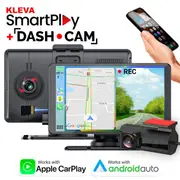 Kleva SmartPlay Front & Rear Dash Cam 7" HD Universal Touchscreen - Ap