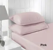 Accessorize 250TC Fitted Sheet Set Pink - King
