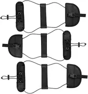 [Fiersh] Luggage Straps - 3Pcs Luggage Bungee Strap Add a Bag - Lightweight and Durable Elastic Strap for Extra Luggage Adjustable Belt Travel Accessories - Black