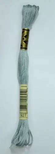 DMC Stranded Cotton #927 Light Gray Green Hand Embroidery Floss 8m Skein
