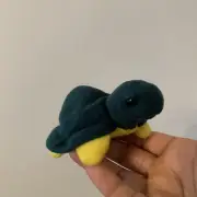 Vintage Teenie-Pals Go Go TURTLE by Kids of America Teenie Pals Green Yellow NWT
