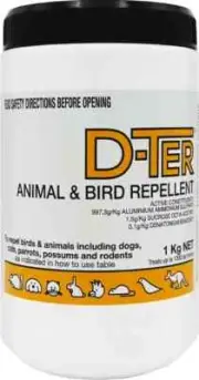D-TER, DTer Animal & Bird Repellent Repel Mice Dog Cat Possum Kangaroo 1Kg