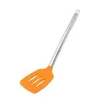 Kitchenware Cooker Stainless Steel Grip Silicone Pancake Turner Spatula Orange