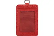 Rexel Card Holder Portrait Burgundy Red Leatherette Pack 12