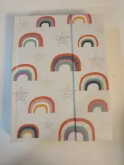 Rainbows And Stars Lined journal Diary Notebook Magnet Closure Hardcover