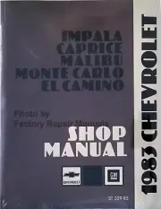 1983 Chevy Caprice Impala Malibu Monte Carlo Service Manual Shop Repair Set