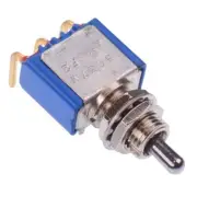 5237WCDBX38616 APEM (On)-Off-(on) Momentary 6.35mm Miniature Toggle Switch SPDT