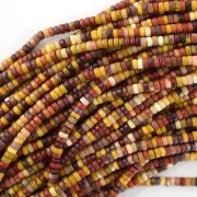 4mm natural mookaite heishi disc beads 15.5" strand mookite 2x4mm