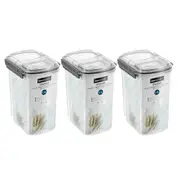 3x Boxsweden Crystal 3.9L/19cm Pantry Dispensing Container Storage w/ Lid Clear