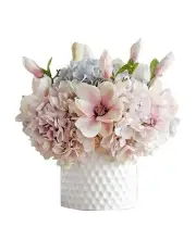 [Vicky Yao] Artificial Pink Hydrangea Magnolia Floral Arrangement