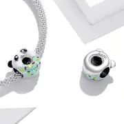 Solid 925 Sterling Silver Bear Panda Pandora Inspired Charm