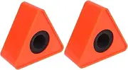 EPIGEIST 2Pcs Triangle Shaped Mic Logo Flag for Interviews Portable Abs Injection Molding Microphone Station for Microphones Orange Color