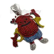 HIP HOP ICED LAB DIAMOND WHITE GOLD PLATED KOOL AID MAN LARGE BLING PENDANT