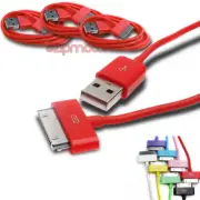 3X 6FT USB SYNC DATA POWER CHARGER CABLE APPLE NEW IPAD IPHONE IPOD TOUCH RED
