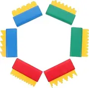 6pcs Boys and Girls' Pigment Paint Scraper Brush Plastic Drawing Scraper Line for Early Learning Kindergarten