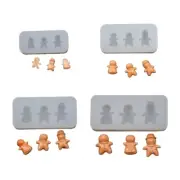 Christmas Candy Treat Mold for Crafting Gingerbreads Man Cookie Bread Biscuits