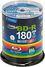 Verbatim Blu-ray Disc BD-R For one-time recording 25GB 100 sheets NEW