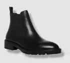 Steve Madden Women's Black Leather Leopold Chelsea Booties Shoe Size 10