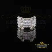 King Of Blings Yellow 4.50ct Cubic Zirconia Silver Fashion Womens Ring size 6.5