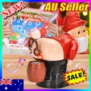 Christmas Santa Automatic Bubble Machine Funny Blower Maker Kids Electric ToIH