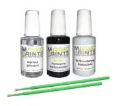 Paint Pen Set Suitable For Volvo, 019 BLACK STONE + Clear Coat + Primer, 3x20