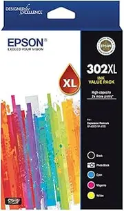 Epson 302XL - High Capacity Claria - Black Ink for Expression Premium XP-6000 and XP-6100, Single Pack, C13T01X192