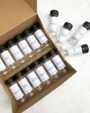 12 Pack Glass Spice Jars With Lids And Printed Waterproof Adhesive Labels