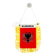 Albania Mini Banner / Albania Flag / Double Sided Mini Albania Car Window Flag
