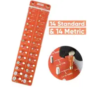 Standard SAE Inch Metric Bolt and Nut Thread Checker Nut & Bolt 28 Identifier