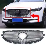 Front Bumper Grill Grille for Mazda CX-5 2018-2020 Mesh Upper Grill Frame Chrome (for: Mazda)