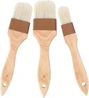 3pcs Bristle BBQ Brush Set Basting Oil Grilling Tool for Outdoor Cooking Kitchen Supplies Ergonomic Handle Easy to Use