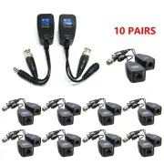 CCTV Coax BNC Video & Power Balun Transceiver to CAT5e 6 RJ45 Connector 10PC NEW
