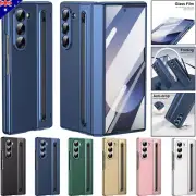 For Samsung Galaxy Z Fold 6 5 4 3 Case Leather Full Screen Cover w/ S Pen Holder