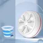 (White)Mini Washing Machine High Power Portable Powerful Cleaning Ultrasonic GE