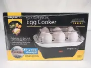 PRESTO EASY STORE ELECTRIC EGG COOKER 6 CT HARD MEDIUM SOFT BOILED POACHED NEW!