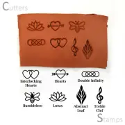 Polymer clay Stamps - Set of 7 | Clay stamps | Clay textures | Pottery tools |