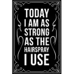 TODAY I AM AS STRONG AS THE HAIRSPRAY I USE: THIS 6