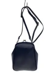 Yohji Yamamoto Shoulder Bag/Leather/Black/Clasp free shipping from JAPAN USED!!!