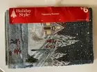 NEW! Holiday Style Tapestry Runner Christmas Scene 13”x 68”