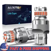 AUXITO 7443 LED Strobe Flashing Blinking Brake Tail Light Parking Warning Bulb (for: Renault)