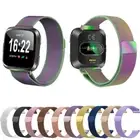 For Fitbit Versa 1/2/3/Sense Milanese Band Metal Stainless Steel Magnet Strap