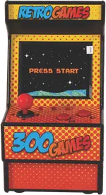 Techxtras 300-in-1 Retro Games Machine (Yellow)