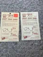 2 packs Kadee ho scale draft gear shims # 211 NOS