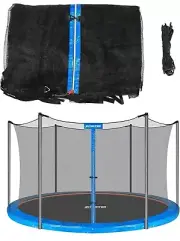Zoomster 14 ft. Trampoline Safety Net with adj. straps (net only) for 6 poles