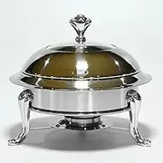 Buffet Serving Food Heater - Food Warming Tray, Food Warming Buffet, Stainless Steel with Glass Plate, Hot Pot Set Catering Buffet Heater. Hot Pot Buffet Set
